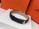 Perfect Replica Hermes Leather Bracelet-Black And Diamond (7)_th.JPG